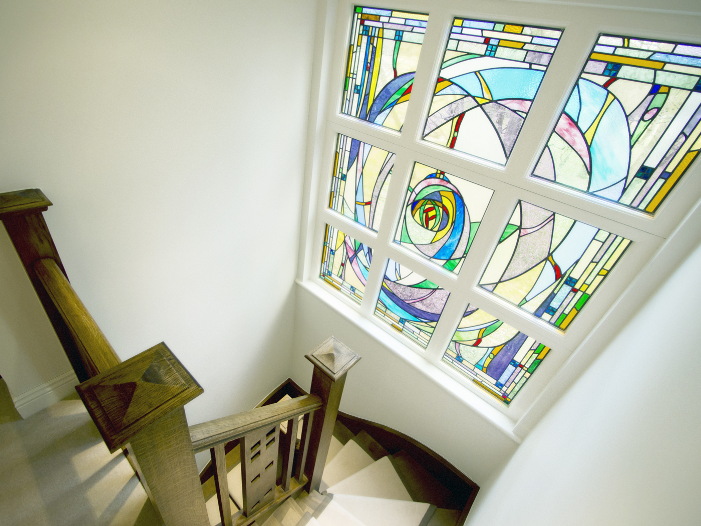Neil Ireson - Stained Glass Above Staircase