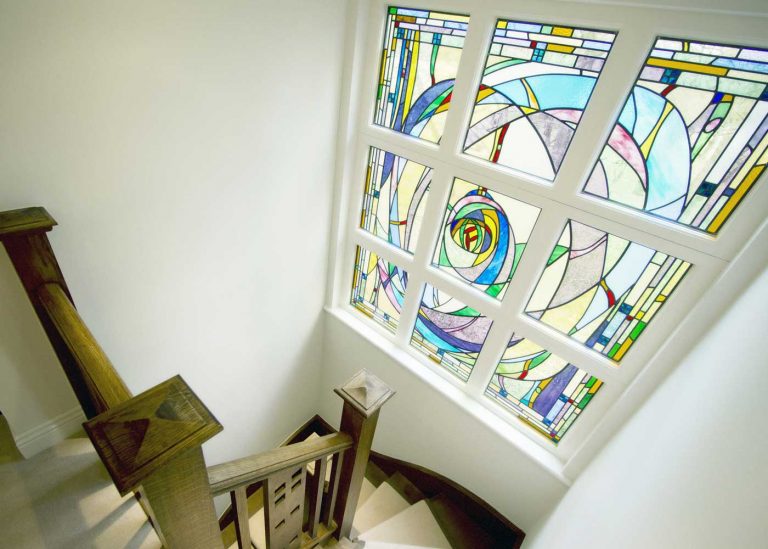 Mackintosh inspired staircase window